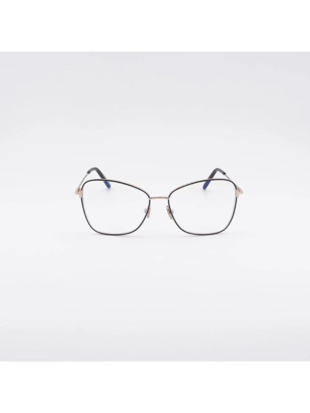 Tom Ford FT5906-B 001 Eyeglasses Black 55mm Butterfly Frame, Blue Light Block